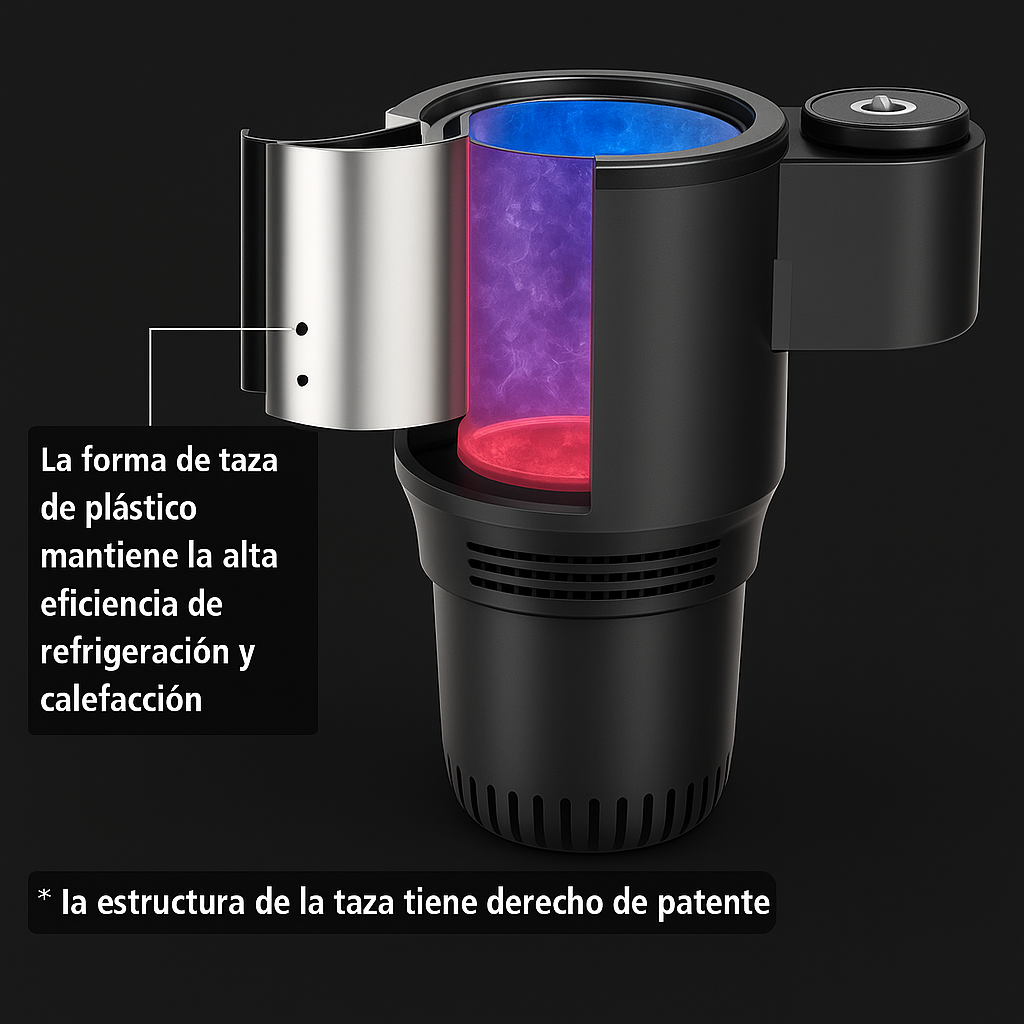 🔥❄️Vaso Térmico Inteligente 2 en 1 para Auto – Enfría hasta -18 °C y Calienta hasta 60 °C