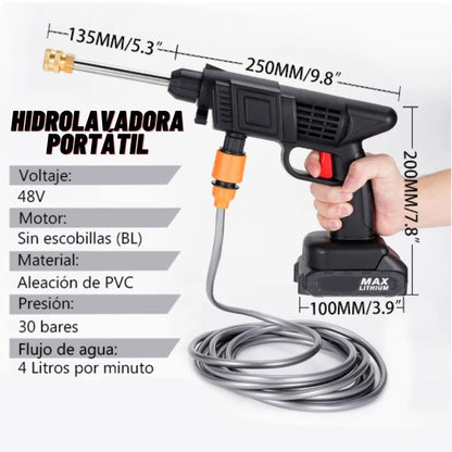 💥 Hidrolavadora 48V sin cables — ¡2 baterías para limpieza sin pausas! 🔥