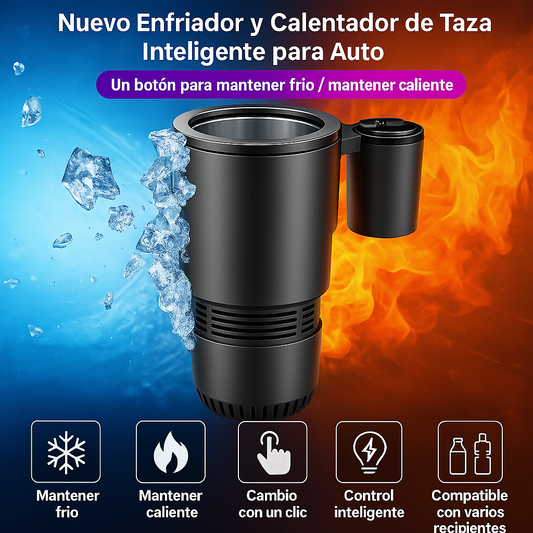 🔥❄️Vaso Térmico Inteligente 2 en 1 para Auto – Enfría hasta -18 °C y Calienta hasta 60 °C